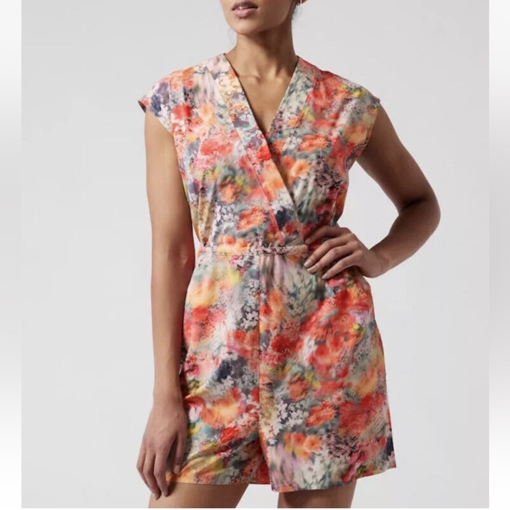 Athleta Marlow‎ Romper, Renewed Bloom Pink SIZE Small   #845942 W0812